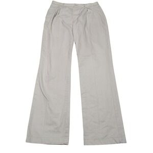 Chaps True American Chino Mens 34x34 Pleated Khaki Pants Beige Cotton Trousers